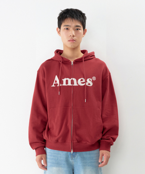 AMESWORLDWIDE(アメスワールドワイド)の「ベーシックロゴ ジップアップフーディ バーガンディ(パーカー・レディース・その他・SMALL/MEDIUM/LARGE)」の10枚目の写真