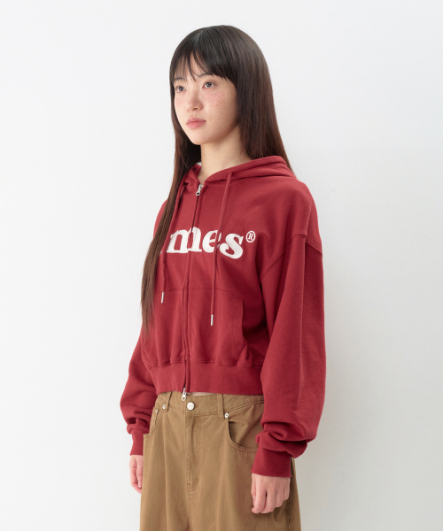 AMESWORLDWIDE(アメスワールドワイド)の「ベーシックロゴ ジップアップフーディ バーガンディ(パーカー・レディース・その他・SMALL/MEDIUM/LARGE)」の11枚目の写真
