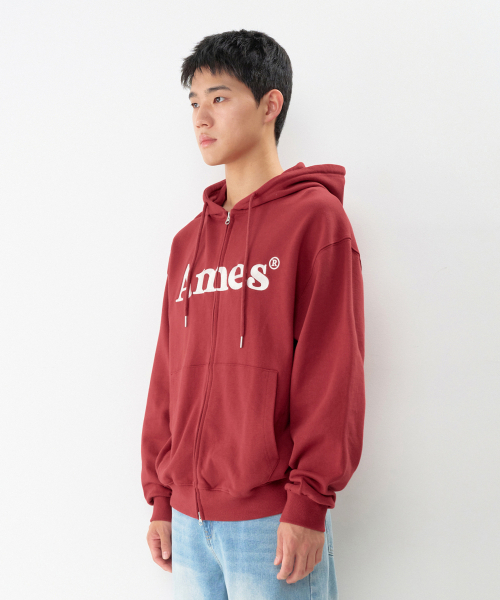 AMESWORLDWIDE(アメスワールドワイド)の「ベーシックロゴ ジップアップフーディ バーガンディ(パーカー・レディース・その他・SMALL/MEDIUM/LARGE)」の12枚目の写真