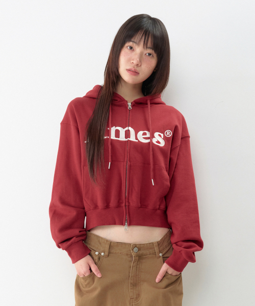 AMESWORLDWIDE(アメスワールドワイド)の「ベーシックロゴ ジップアップフーディ バーガンディ(パーカー・レディース・その他・SMALL/MEDIUM/LARGE)」の14枚目の写真