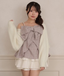 apres jour（アプレジュール）の「ビジューリボンツイードビスチェ（その他トップス）」