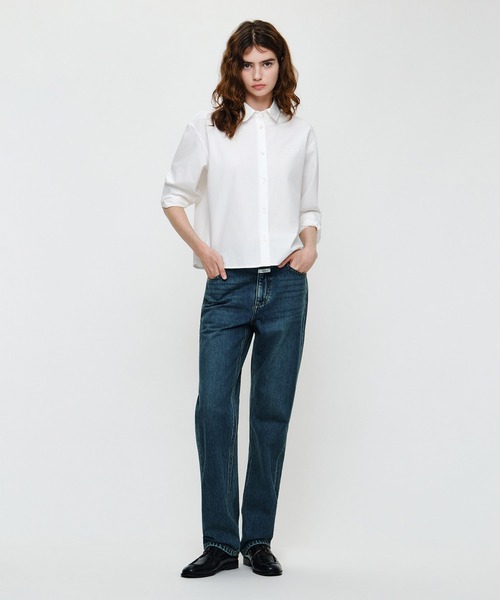 MARITHE + FRANCOIS GIRBAUD（マリテフランソワジルボー）の「W MICRO CLASSIC LOGO COTTON SHIRT（シャツ/ブラウス・レディース・ストライプ/アイボリー・SMALL/MEDIUM）」の22枚目の写真