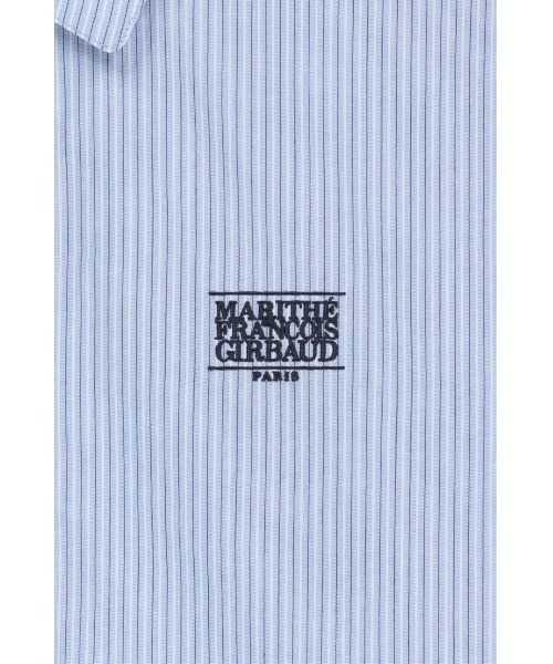 MARITHE + FRANCOIS GIRBAUD（マリテフランソワジルボー）の「W MICRO CLASSIC LOGO COTTON SHIRT（シャツ/ブラウス・レディース・ストライプ/アイボリー・SMALL/MEDIUM）」の18枚目の写真