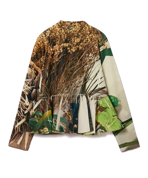 NON TOKYO(ノントーキョー)の「DIRECT PRINT RIB GATHER CARDIGAN(カーディガン/ボレロ・レディース・マルチ/グリーン・FREE)」の11枚目の写真