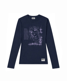 セミクロップ 20Hz 長袖Tシャツ [ネイビー]