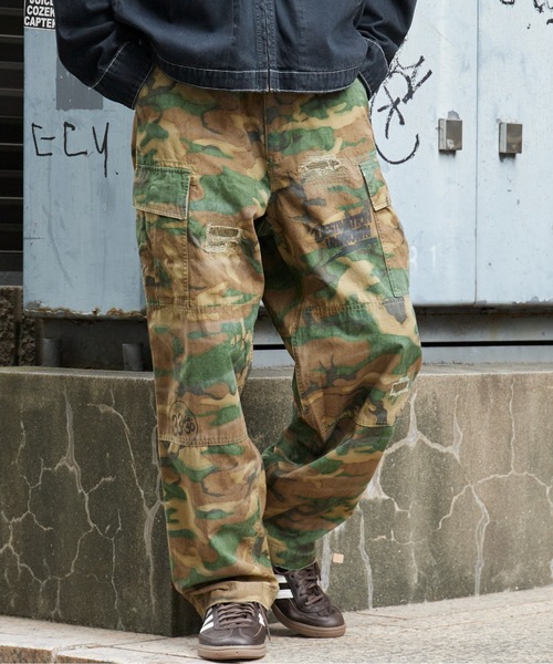 Liberaiders(リベレイダース)の「Liberaiders/リベレイダース DAMAGED BDU PANTS ダメージ加工 カーゴパンツ 迷彩柄 カモフラージュ柄 ミリタリー 2026秋冬 秋服 冬服(カーゴパンツ・メンズ・チャコール/グリーン系その他・S/M/L)」の2枚目の写真