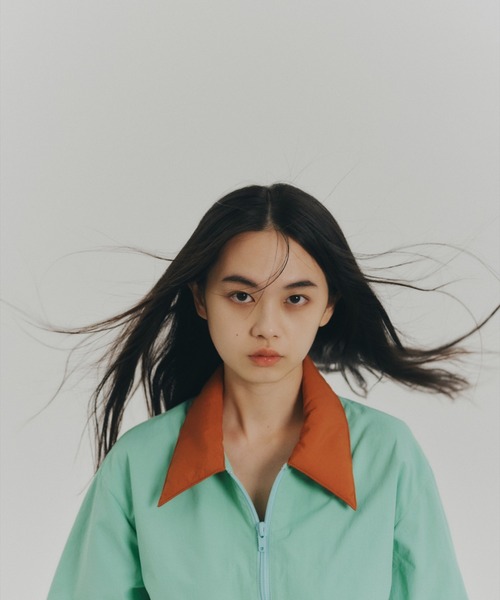 NON TOKYO（ノントーキョー）の「NON TOKYO/ノントーキョー/BI COLOR TECH BLOUSONバイカラーテックブルゾン（ブルゾン・レディース・グリーン/ベージュ/ネイビー・2/1）」の10枚目の写真