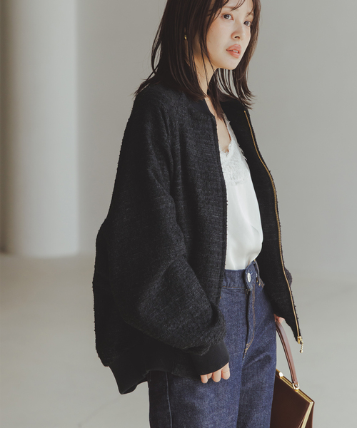 Couture d'adam（クチュールドアダム）の「COUTURE D'ADAM/クチュールドアダム Italian Tweed Tunkers（その他アウター・レディース・ブラック・38）」の9枚目の写真