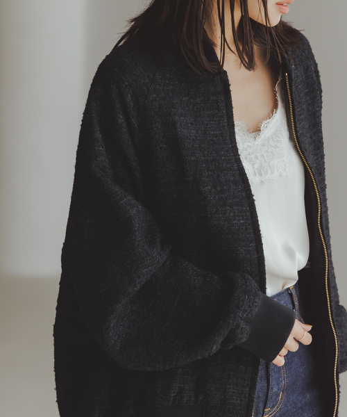 Couture d'adam（クチュールドアダム）の「COUTURE D'ADAM/クチュールドアダム Italian Tweed Tunkers（その他アウター・レディース・ブラック・38）」の8枚目の写真