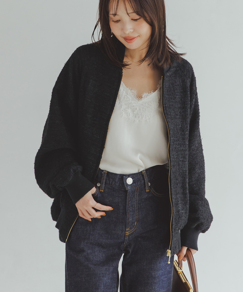 Couture d'adam（クチュールドアダム）の「COUTURE D'ADAM/クチュールドアダム Italian Tweed Tunkers（その他アウター・レディース・ブラック・38）」の4枚目の写真