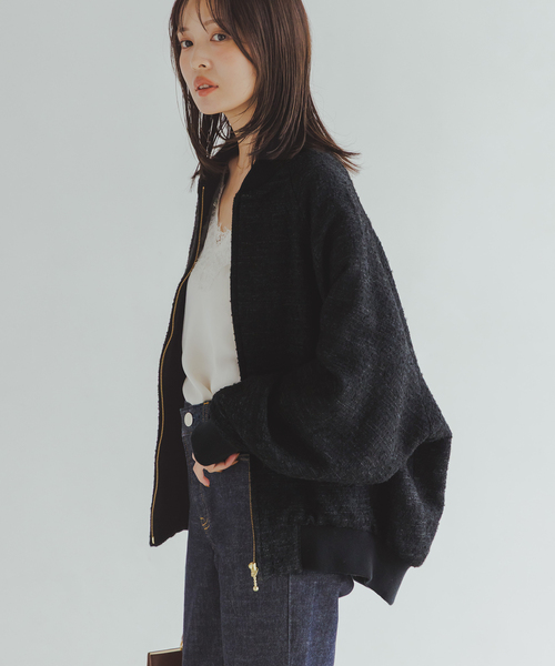 Couture d'adam（クチュールドアダム）の「COUTURE D'ADAM/クチュールドアダム Italian Tweed Tunkers（その他アウター・レディース・ブラック・38）」の3枚目の写真