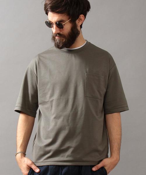 BEAUTY&YOUTH UNITED ARROWS(ビューティーアンドユースユナイテッドアローズ)の「BY ポンチ フォルム ショートスリーブ Tシャツ◆(Tシャツ/カットソー・メンズ・ベージュ/グレー/ネイビー/オリーブ/ブラウン/ダークブラウン/ロイヤルブルー・X-LARGE/LARGE/MEDIUM/SMALL)」の5枚目の写真