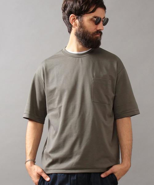 BEAUTY&YOUTH UNITED ARROWS(ビューティーアンドユースユナイテッドアローズ)の「BY ポンチ フォルム ショートスリーブ Tシャツ◆(Tシャツ/カットソー・メンズ・ベージュ/グレー/ネイビー/オリーブ/ブラウン/ダークブラウン/ロイヤルブルー・X-LARGE/LARGE/MEDIUM/SMALL)」の9枚目の写真