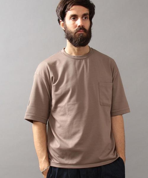 BEAUTY&YOUTH UNITED ARROWS(ビューティーアンドユースユナイテッドアローズ)の「BY ポンチ フォルム ショートスリーブ Tシャツ◆(Tシャツ/カットソー・メンズ・ベージュ/グレー/ネイビー/オリーブ/ブラウン/ダークブラウン/ロイヤルブルー・X-LARGE/LARGE/MEDIUM/SMALL)」の12枚目の写真