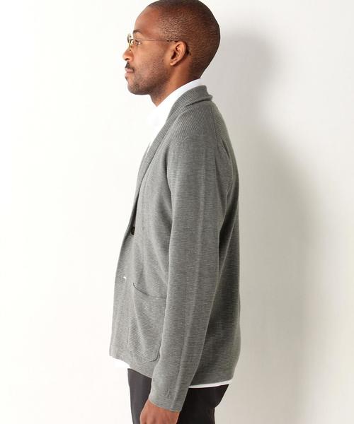 UNITED ARROWS（ユナイテッドアローズ）の「USET ハイゲージ ショール カーディガン †◆（ニット/セーター・メンズ・グレー/ネイビー・X-LARGE/LARGE/SMALL/MEDIUM）」の19枚目の写真