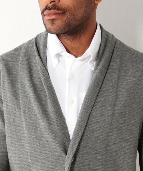 UNITED ARROWS（ユナイテッドアローズ）の「USET ハイゲージ ショール カーディガン †◆（ニット/セーター・メンズ・グレー/ネイビー・X-LARGE/LARGE/SMALL/MEDIUM）」の11枚目の写真