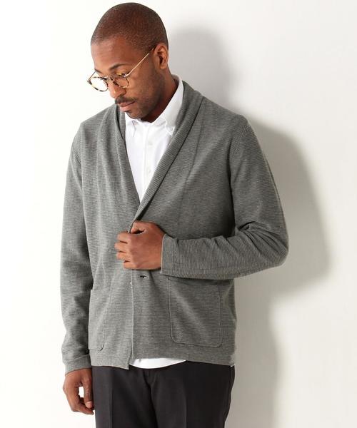 UNITED ARROWS（ユナイテッドアローズ）の「USET ハイゲージ ショール カーディガン †◆（ニット/セーター・メンズ・グレー/ネイビー・X-LARGE/LARGE/SMALL/MEDIUM）」の5枚目の写真