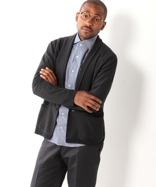 UNITED ARROWS（ユナイテッドアローズ）の「USET ハイゲージ ショール カーディガン †◆（ニット/セーター・メンズ・グレー/ネイビー・X-LARGE/LARGE/SMALL/MEDIUM）」の10枚目の写真