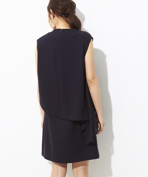 STUDIOUS（ステュディオス）の「2ピースアシメワンピース（ワンピース・レディース・ネイビー/ベージュ/パープル/ブラック・0/1）」の10枚目の写真