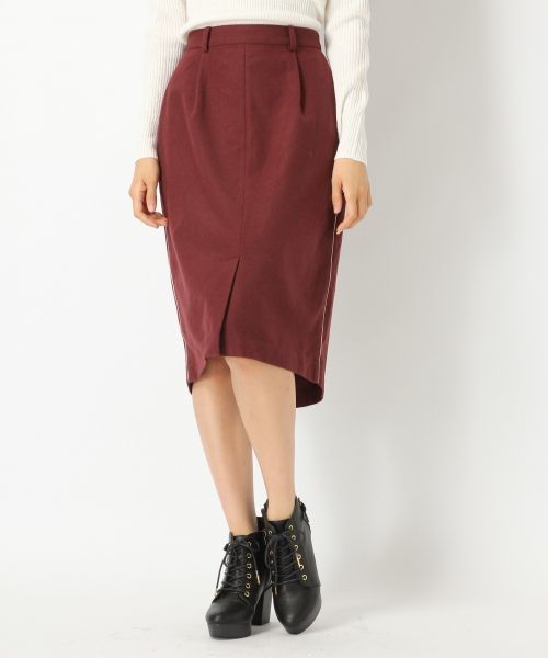 Heather（ヘザー）の「サイドラインタイトスカート 738996（スカート・レディース・レッド/ブラック・FREE）」の2枚目の写真