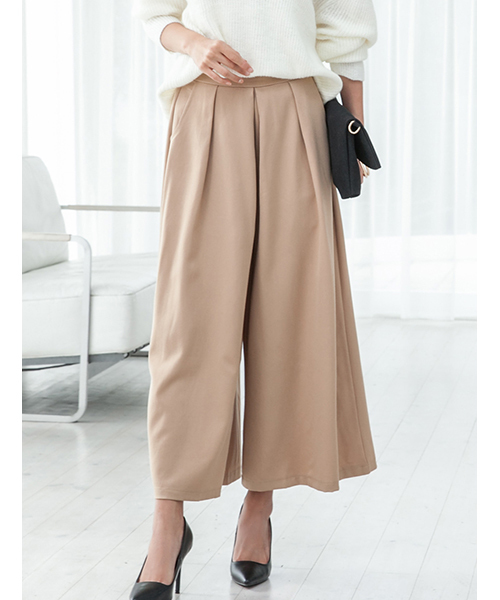 fifth（フィフス）の「タックロングワイドパンツ（その他パンツ・レディース・ブラック/ベージュ/グレー・MEDIUM）」の3枚目の写真