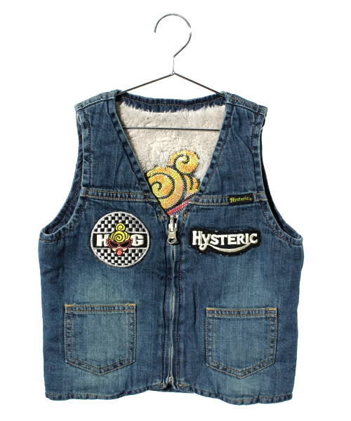 HYSTERIC MINI（ヒステリックミニ）の「HDY SKULL～リバーシブル ベスト～（ベスト・キッズ・ブラック/ネイビー・100/110/120）」の2枚目の写真