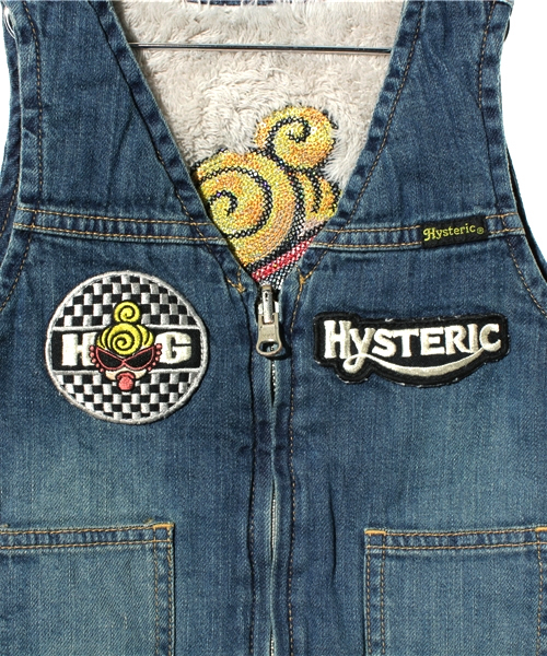 HYSTERIC MINI（ヒステリックミニ）の「HDY SKULL～リバーシブル ベスト～（ベスト・キッズ・ブラック/ネイビー・100/110/120）」の4枚目の写真