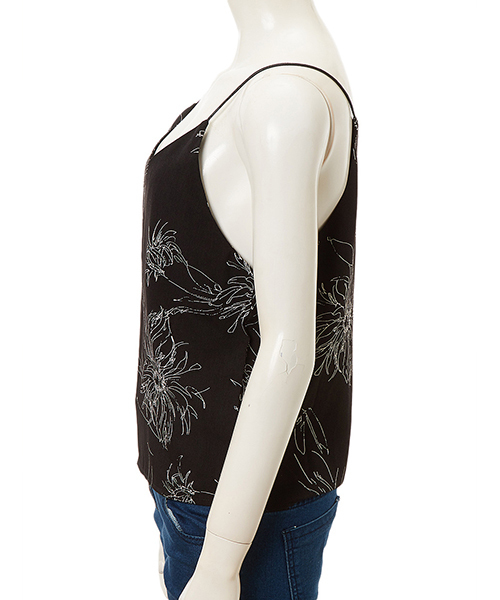 fifth（フィフス）の「モノトーン花柄キャミソール（キャミソール・レディース・ブラック/ホワイト・MEDIUM）」の8枚目の写真