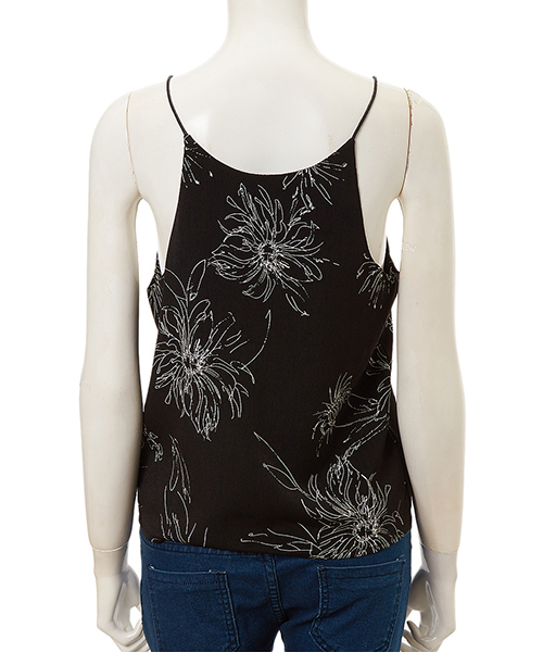 fifth（フィフス）の「モノトーン花柄キャミソール（キャミソール・レディース・ブラック/ホワイト・MEDIUM）」の9枚目の写真