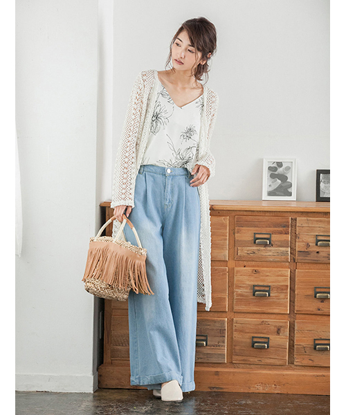 fifth（フィフス）の「モノトーン花柄キャミソール（キャミソール・レディース・ブラック/ホワイト・MEDIUM）」の13枚目の写真