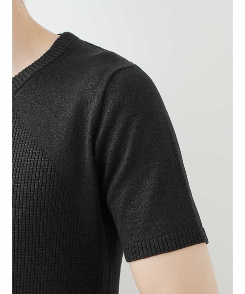 MICHEL KLEIN HOMME (ミッシェルクランオム)の「“和紙×ニット” AOIニット(Tシャツ/カットソー・メンズ・ブラック/グレー/オレンジ系その他・LARGE/X-LARGE/MEDIUM)」の6枚目の写真