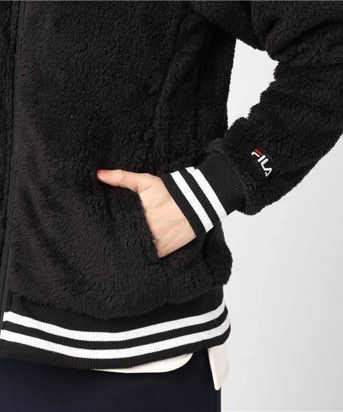 FILA（フィラ）の「フリースジャケット FL-9C25137FJ（ブルゾン・レディース・ホワイト/ブラック/ネイビー・LL/L/S/M）」の6枚目の写真