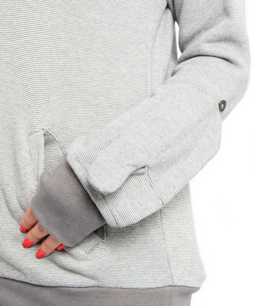 X-girl(エックスガール)の「WARMIE CREW NECK TOP(スウェット・レディース・ブラック/アッシュグレー/ピンク・1/2)」の6枚目の写真