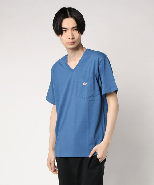 Danton ダントン の Danton ダントン Web限定vネック胸ポケットtシャツ Tシャツ カットソー Wear