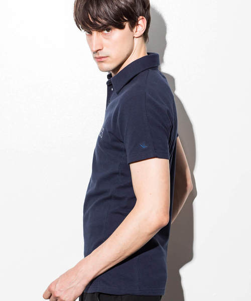 1PIU1UGUALE3  RELAX （ウノピゥウノウグァーレトレ リラックス）の「1PIU1UGUALE3 RELAX(ウノピゥウノウグァーレトレ)カノコロゴポロシャツ（ポロシャツ・メンズ・ホワイト/ブラック/ネイビー・SMALL/MEDIUM/LARGE/X-LARGE）」の4枚目の写真