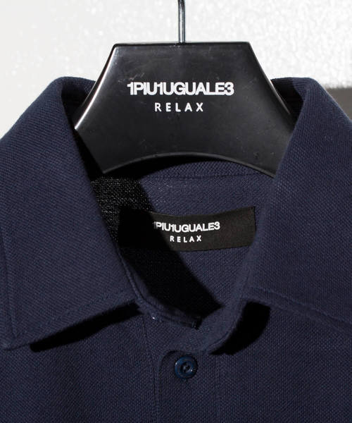 1PIU1UGUALE3  RELAX （ウノピゥウノウグァーレトレ リラックス）の「1PIU1UGUALE3 RELAX(ウノピゥウノウグァーレトレ)カノコロゴポロシャツ（ポロシャツ・メンズ・ホワイト/ブラック/ネイビー・SMALL/MEDIUM/LARGE/X-LARGE）」の12枚目の写真