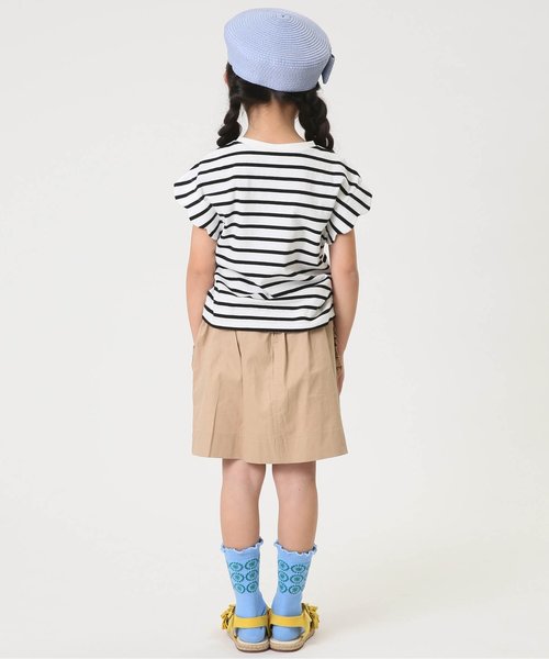 apres les cours（アプレレクール）の「スカラップ半袖Tシャツ（Tシャツ/カットソー・キッズ・その他/カーキ/オフホワイト/イエロー/グレー/ローズ・90/130/110/100/120/140/80）」の8枚目の写真