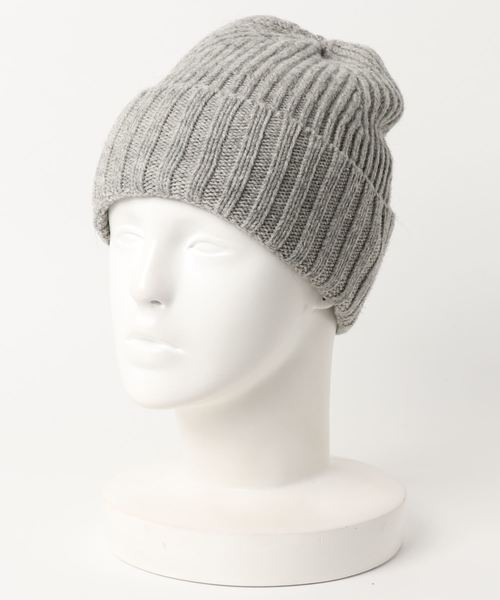 MHL.(エムエイチエル)の「BRITISH MERINO(ニットキャップ/ビーニー・メンズ・グレー/オレンジ・FREE)」の1枚目の写真