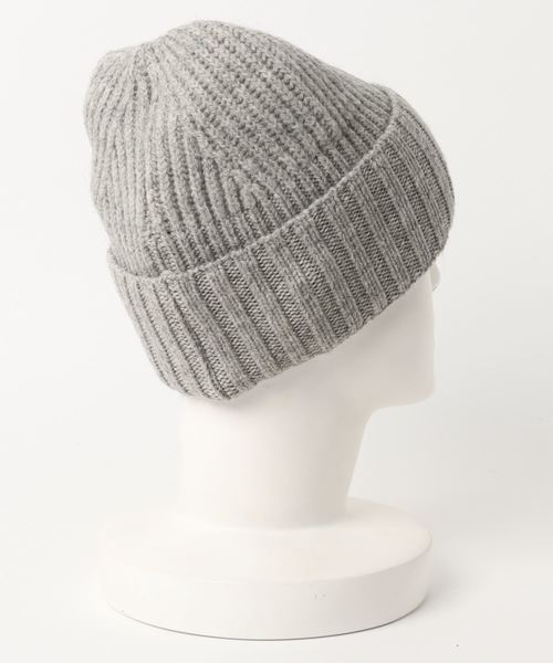 MHL.(エムエイチエル)の「BRITISH MERINO(ニットキャップ/ビーニー・メンズ・グレー/オレンジ・FREE)」の3枚目の写真