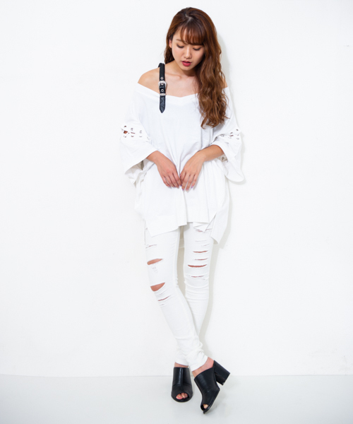 ROGER AND RAW(ロジャーアンドロウ)の「Roger&Raw / ピグメントベルトタンクSET(Tシャツ/カットソー・レディース・ホワイト/ブラック/カーキ/ネイビー/レッド・M)」の19枚目の写真