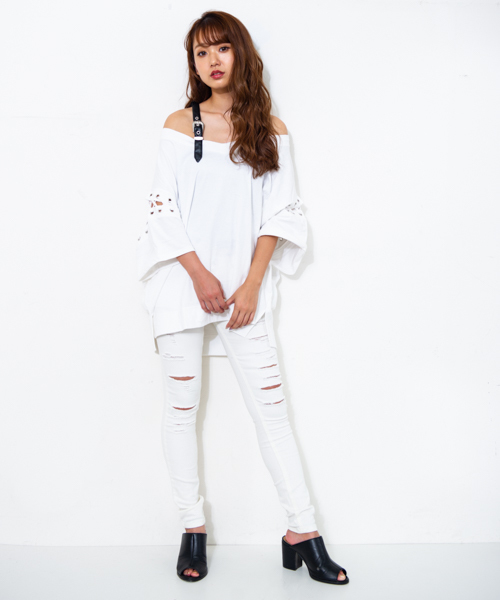 ROGER AND RAW(ロジャーアンドロウ)の「Roger&Raw / ピグメントベルトタンクSET(Tシャツ/カットソー・レディース・ホワイト/ブラック/カーキ/ネイビー/レッド・M)」の20枚目の写真