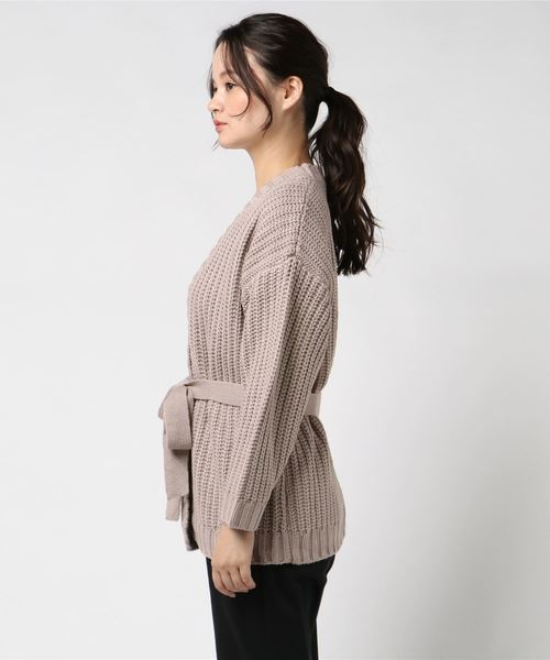 flower(フラワー)の「ダーリンカーディガン(カーディガン/ボレロ・レディース・ベージュ/イエロー・FREE)」の3枚目の写真