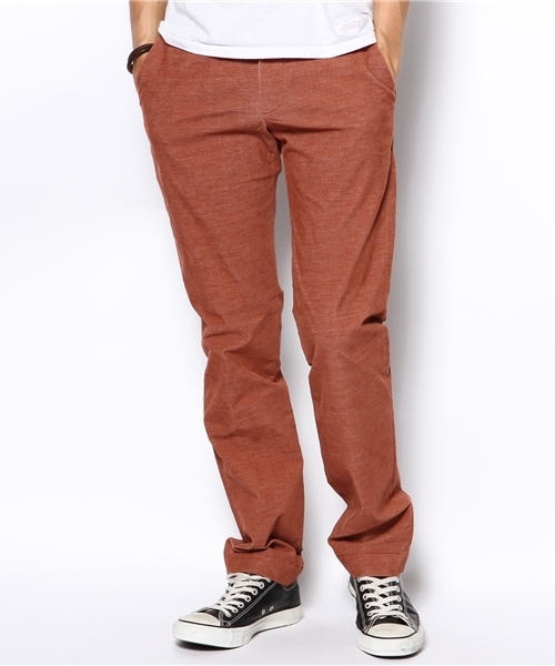 EDIFICE（エディフィス）の「◇シャンブレーコール テーパードパンツ（その他パンツ・メンズ・ブルー系その他/ブラック/ベージュ/レッド・42/44/46/50/48）」の4枚目の写真