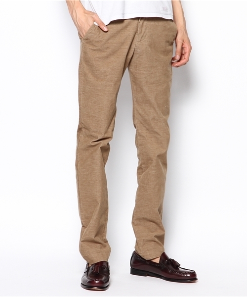 EDIFICE（エディフィス）の「◇シャンブレーコール テーパードパンツ（その他パンツ・メンズ・ブルー系その他/ブラック/ベージュ/レッド・42/44/46/50/48）」の15枚目の写真