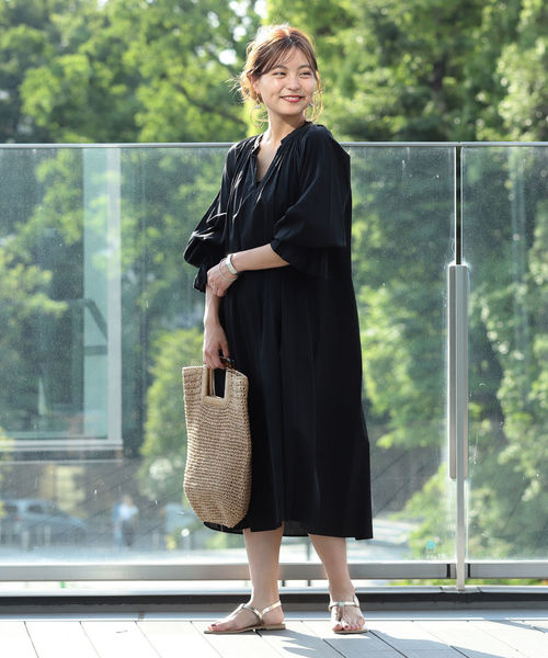 Ray BEAMS(レイビームス)の「Ray BEAMS / キャンディースリーブ ギャザー ワンピース(ワンピース・レディース・ホワイト/ブラック/ブラウン系その他5・ONE SIZE)」の22枚目の写真