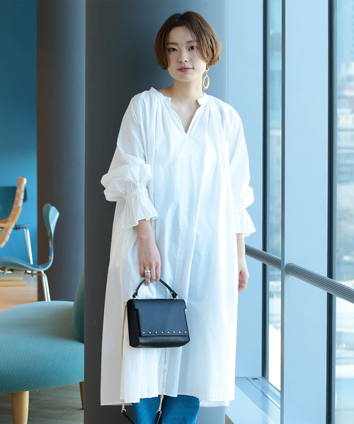 Ray Beams レイビームス の Ray Beams キャンディースリーブ ギャザー ワンピース ワンピース Wear