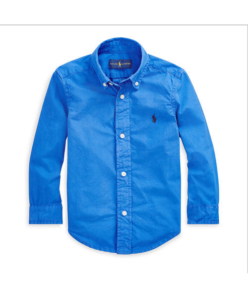 POLO RALPH LAUREN CHILDRENSWEAR（ポロ ラルフ ローレン チルドレンズウェア）の「コットン ポプリン シャツ（シャツ/ブラウス・キッズ・ブルー系9/オレンジ/ロイヤルブルー・7/6）」の2枚目の写真