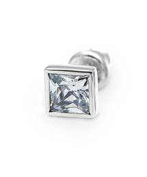 Dr MONROE（ドクターモンロー）の「SV925 スクエアストーンピアス（ピアス（片耳用））」