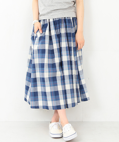 BEAMS BOY(ビームスボーイ)の「BEAMS BOY / シャンブレー サーキュラー スカート(スカート・レディース・ブラック/ブルー/その他1・ONE SIZE)」の3枚目の写真