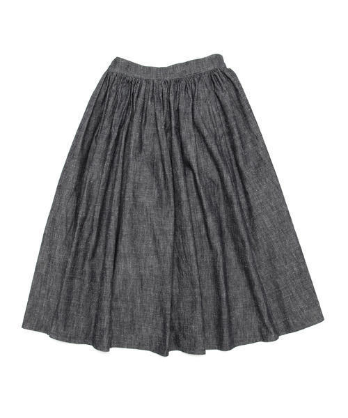 BEAMS BOY(ビームスボーイ)の「BEAMS BOY / シャンブレー サーキュラー スカート(スカート・レディース・ブラック/ブルー/その他1・ONE SIZE)」の10枚目の写真